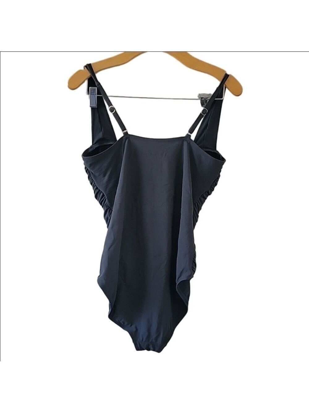 Great coverage grey one piece bathing suit 14 - Picture 5 of 8